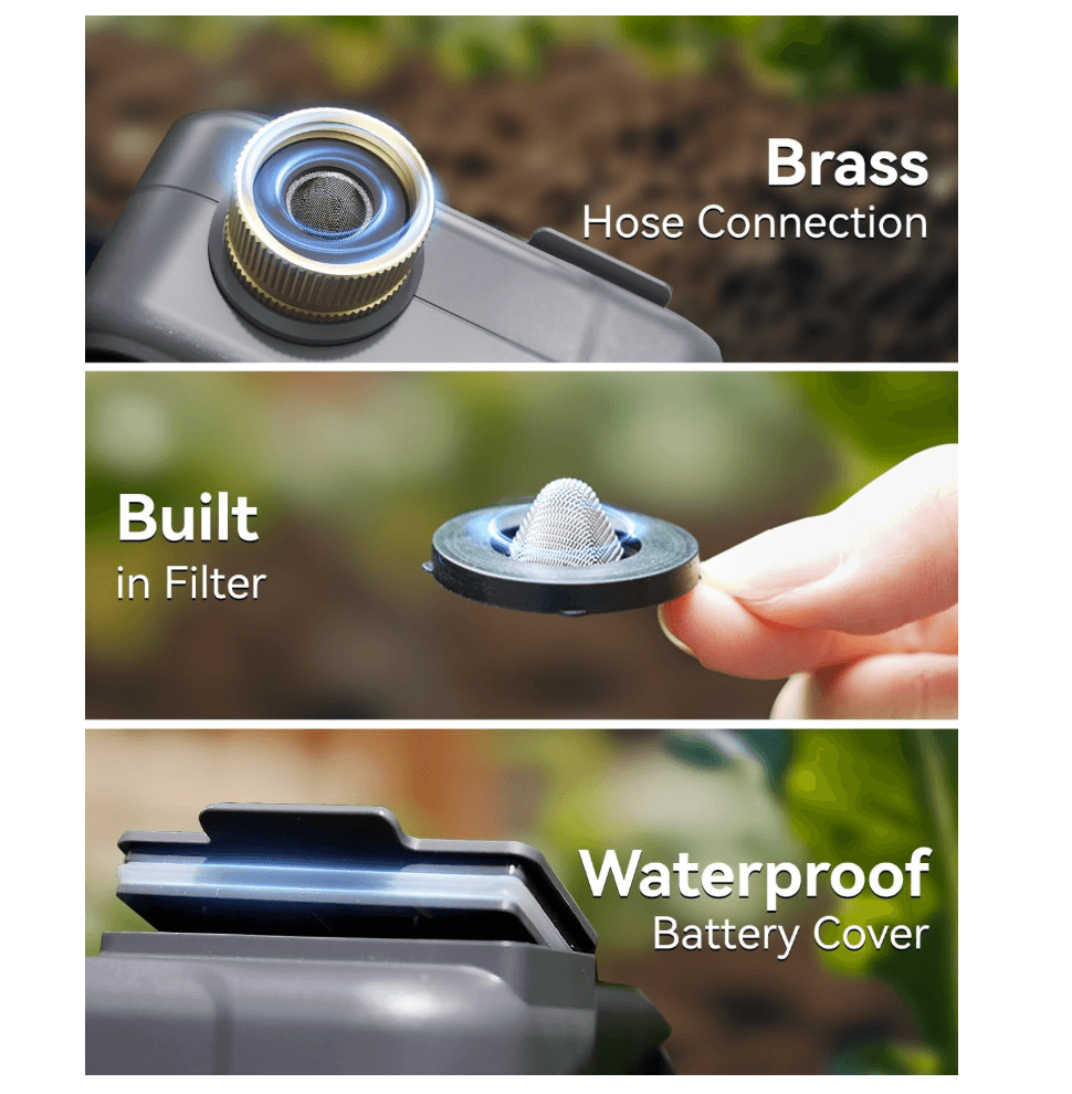 RAINPOINT Sprinkler Timer for Garden Hose - Hose Timer with Cycle & Soak, Brass Inlet