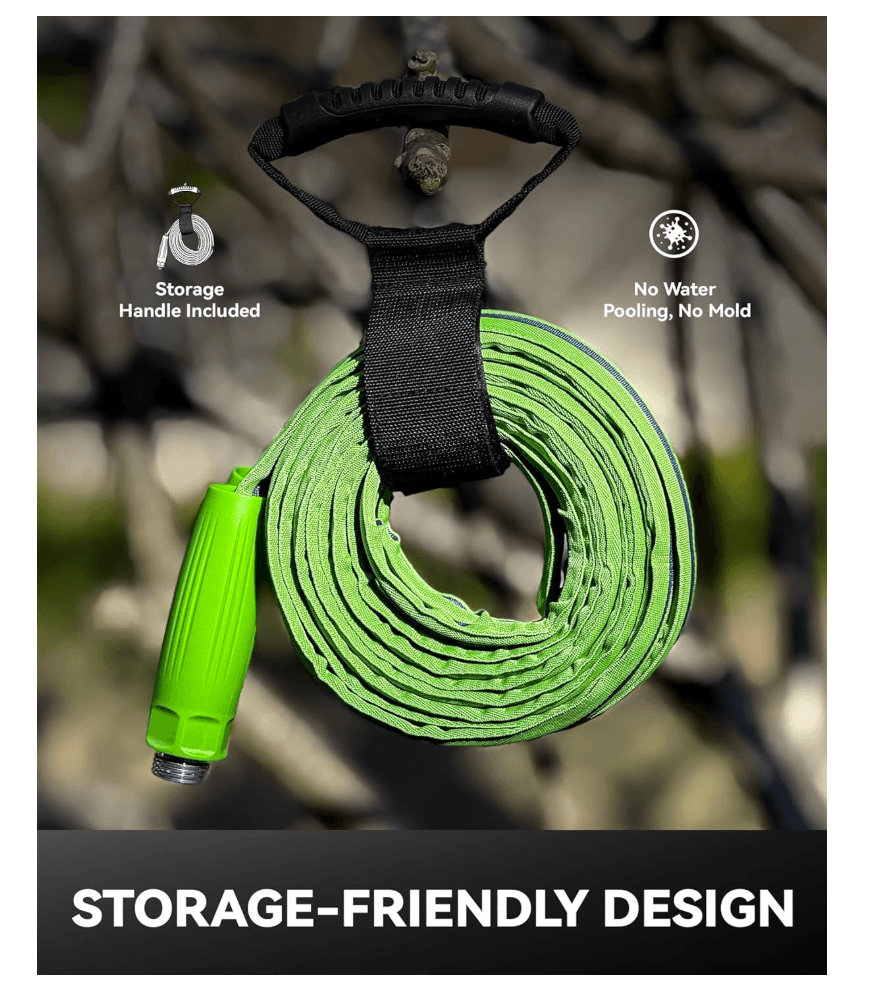 RainPoint 50FT Garden Hose with 10-Pattern Spray Nozzle