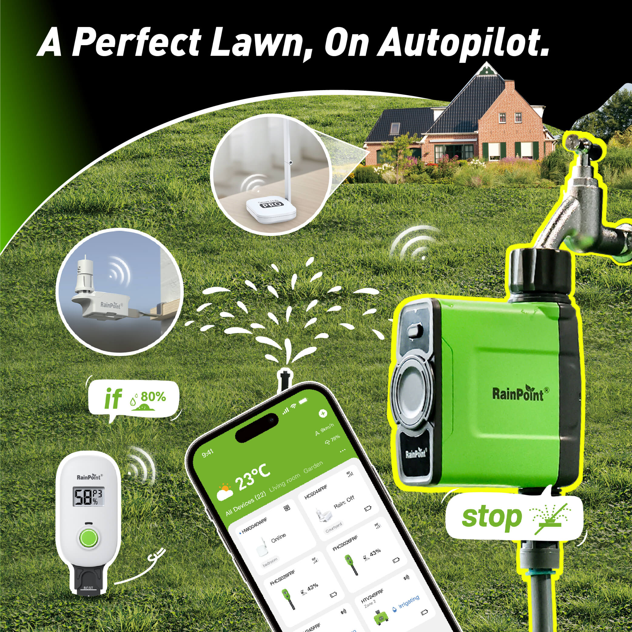RainPoint Smart Irrigation System That Waters Only When Your Lawn Needs It