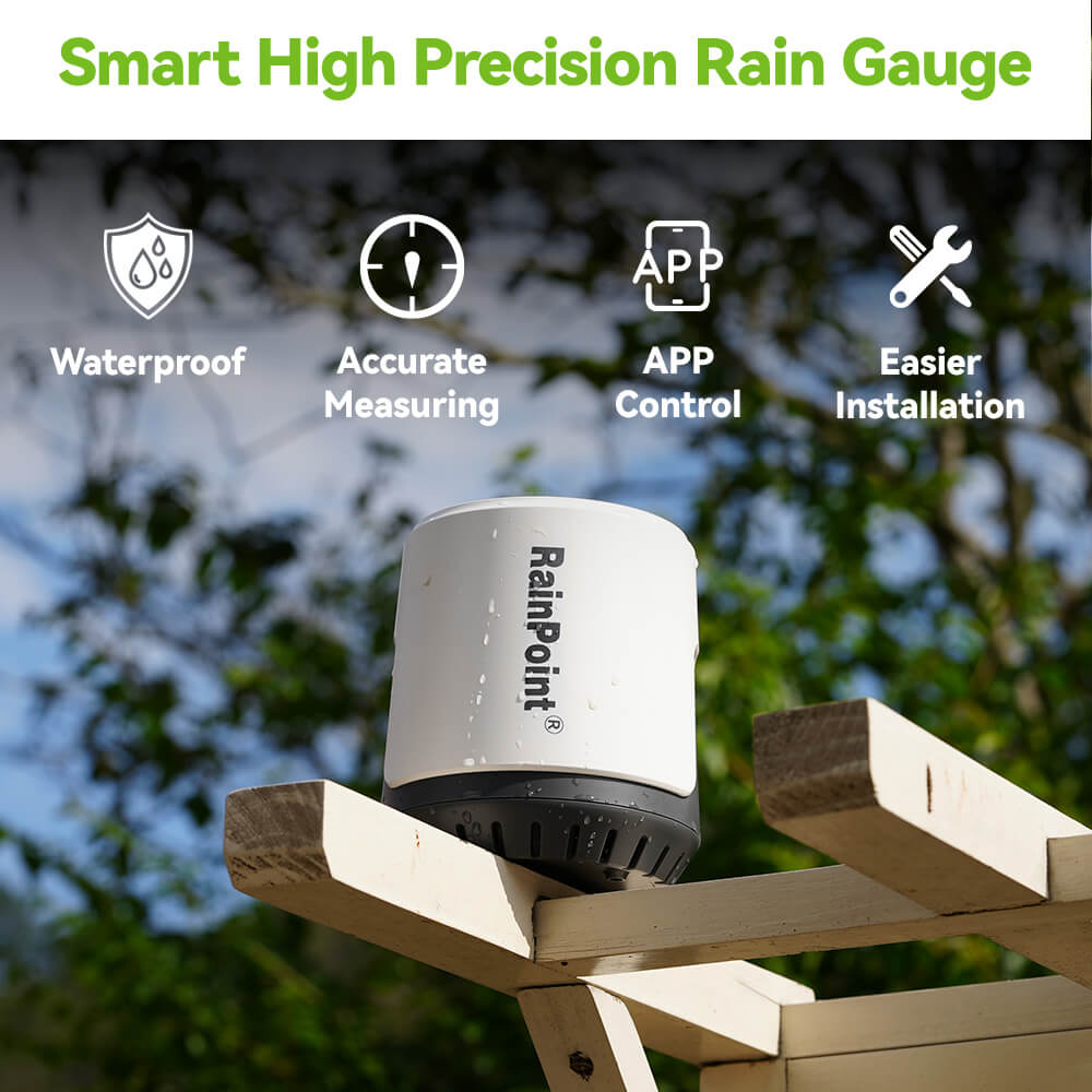 home weather station with rain gauge