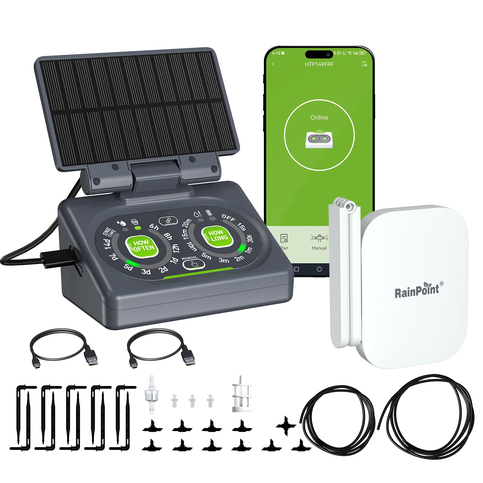 Rainpoint Smart Automatic Watering System for 15 Potted Plants, Local Control &amp; Remote WiFi/App Control