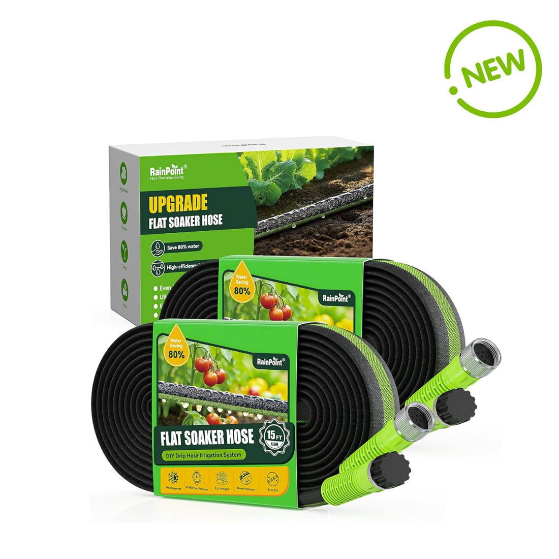 RAINPOINT Flat Soaker Hose 30FT