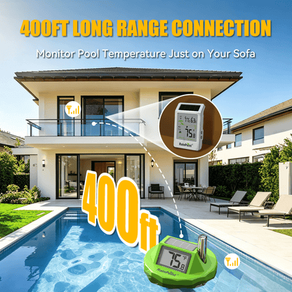 RainPoint Wireless Pool Thermometer – IPX8 Floating with Indoor Monitor