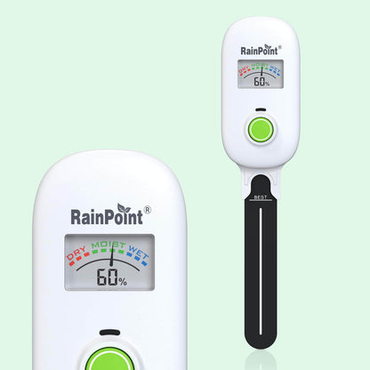 [2026 Version]RAINPOINT Visual Gauge Digital Smart Wireless Plant Moisture Meter,WiFi Hub Needed