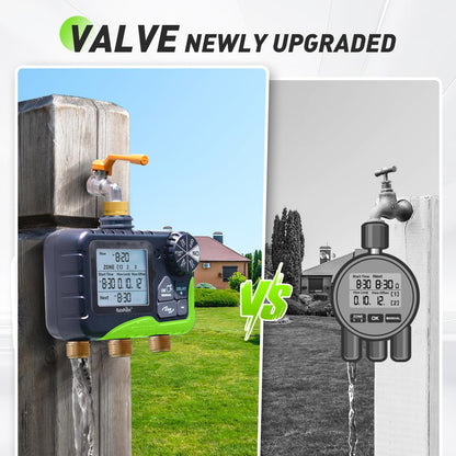 RainPoint ITV347 3-Zone Programmable Brass Sprinkler Timer