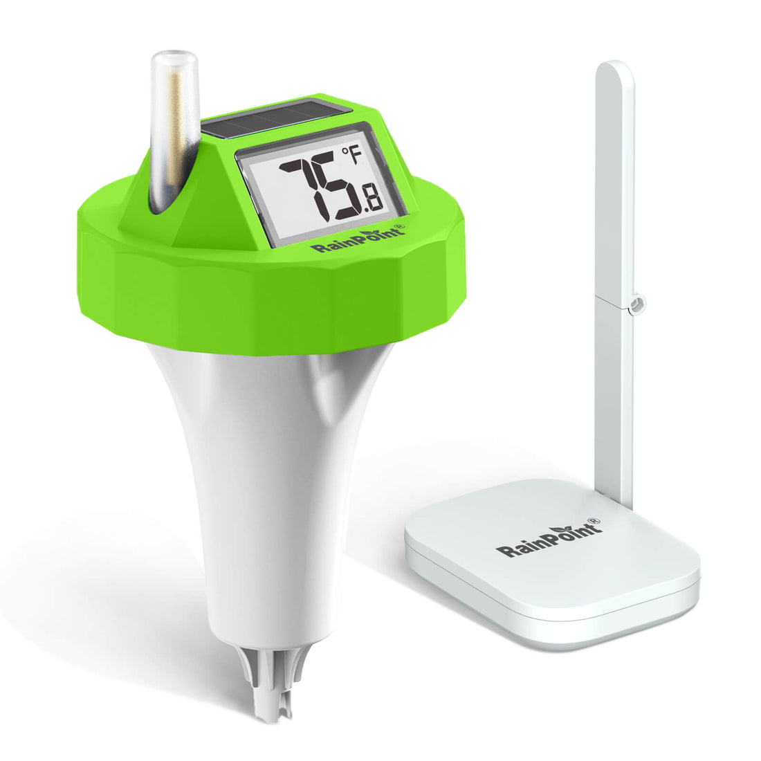 RainPoint Wireless Pool Thermometer with 360° LCD Display, Remote Monitoring via App