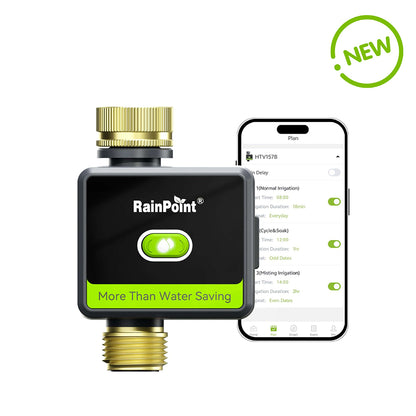RAINPOINT Smart Water Timer with Brass Inlet &amp; Outlet (Not Include Gateway)