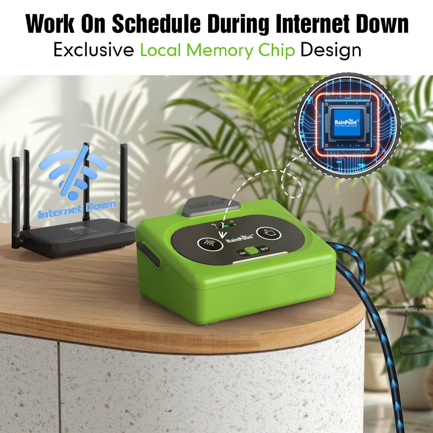 RAINPOINT Direct WiFi Automatic Plant Waterer System,APP Control WiFi-Enable Smart Indoor Drip Irrigation Kit,Notification Water 10-15 Plants
