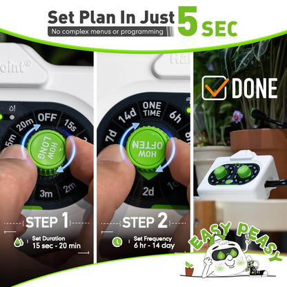 RAINPOINT Beginner-Friendly Automatic Plant Waterer Indoor for 10-15 Plants