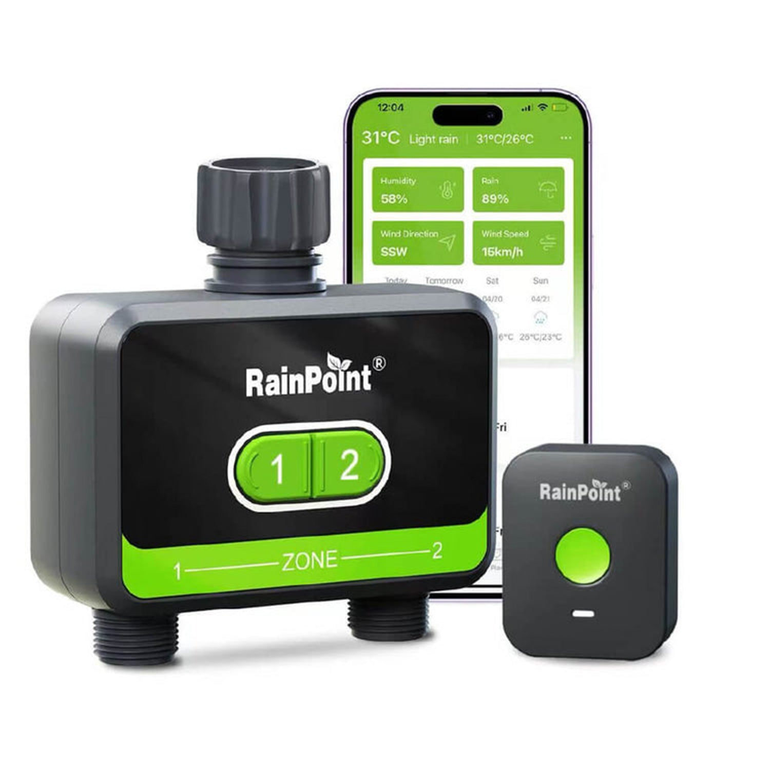 RainPoint 2-Zone WiFi Water Timer for Garden Hose