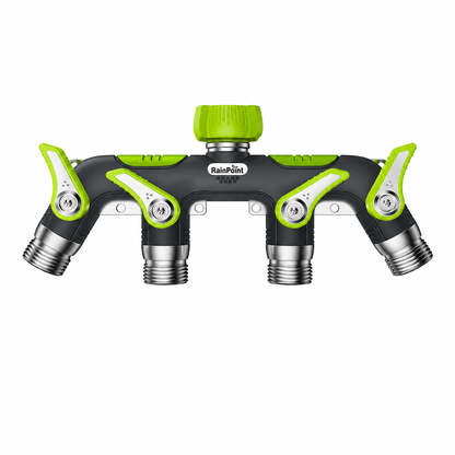 RAINPOINT 4 Way Garden Hose Splitter(Green)