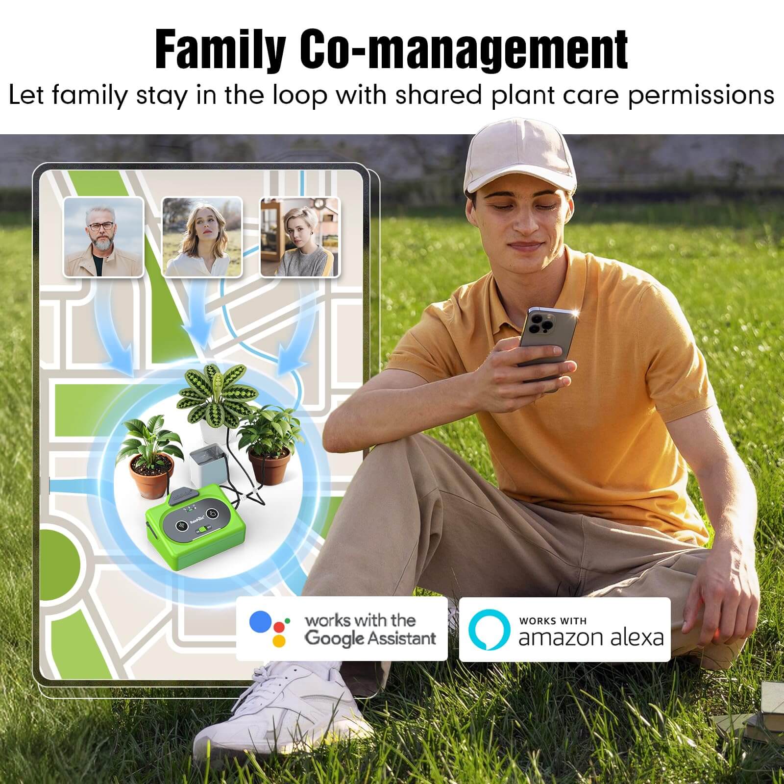 RAINPOINT Direct WiFi Automatic Plant Waterer System,APP Control WiFi-Enable Smart Indoor Drip Irrigation Kit,Notification Water 10-15 Plants