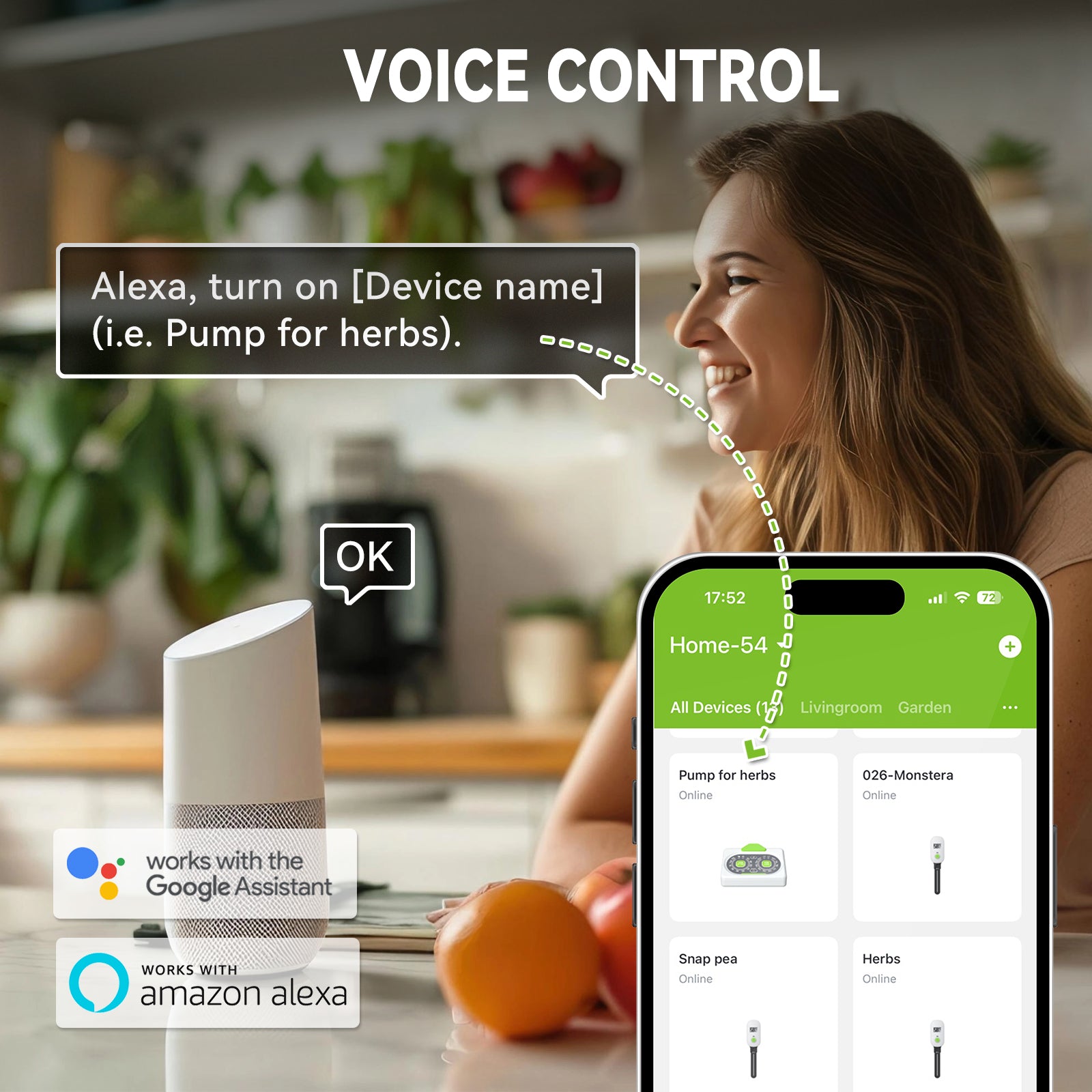 Rainpoint Smart Automatic Watering System for 15 Potted Plants, Local Control &amp; Remote WiFi/App Control