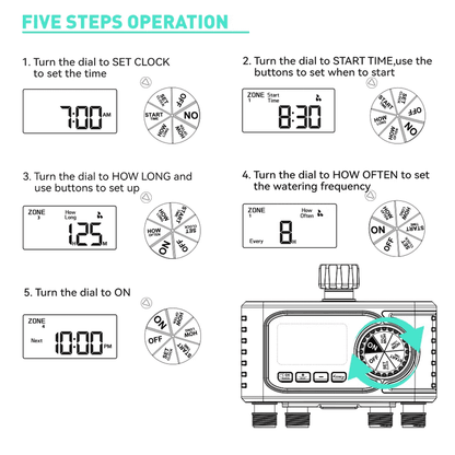 RainPoint 4 Outlet Water Timer