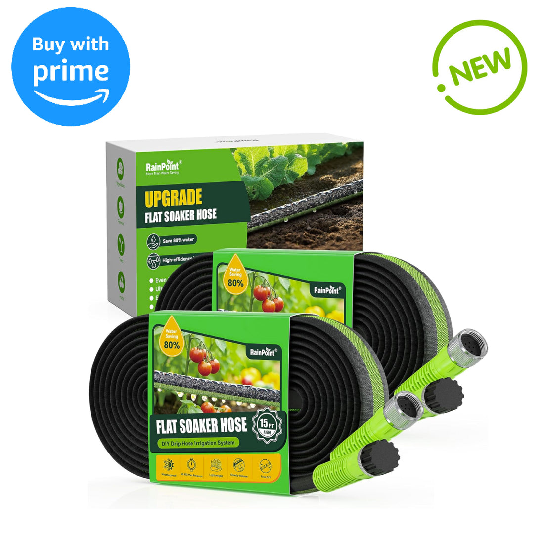 RAINPOINT Flat Soaker Hose 30FT