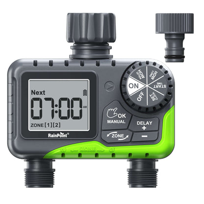 RainPoint 2-Zone Water Timer for Outdoor Hose