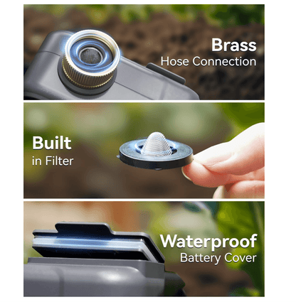 RAINPOINT Sprinkler Timer for Garden Hose - Hose Timer with Cycle &amp; Soak, Brass Inlet