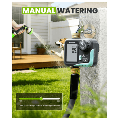 RAINPOINT Sprinkler Timer for Garden Hose - Hose Timer with Cycle &amp; Soak, Brass Inlet &amp; Outlet