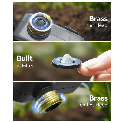 RAINPOINT Sprinkler Timer for Garden Hose - Hose Timer with Cycle &amp; Soak, Brass Inlet &amp; Outlet