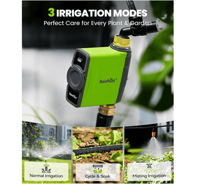 RAINPOINT WiFi Water Timer for Garden Hose (Brass Inlet &amp; Outlet, No Gateway)