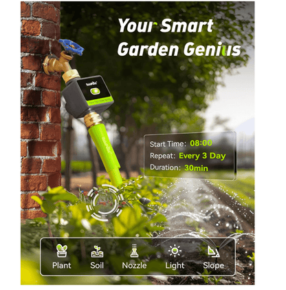 RAINPOINT Smart Water Timer with Brass Inlet &amp; Outlet (Not Include Gateway)