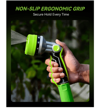 RAINPOINT Full-Metal Garden Hose Nozzle,Green