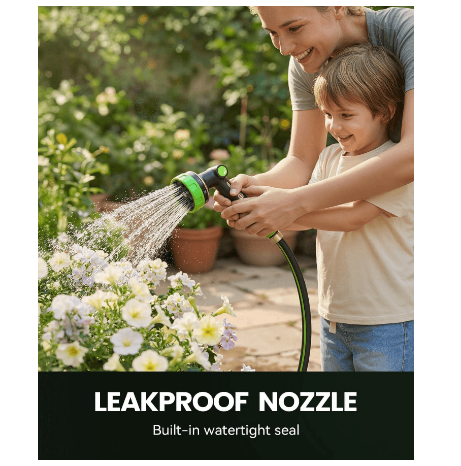RAINPOINT Metal Garden Hose Nozzle – Heavy Duty High Pressure with Thumb Control