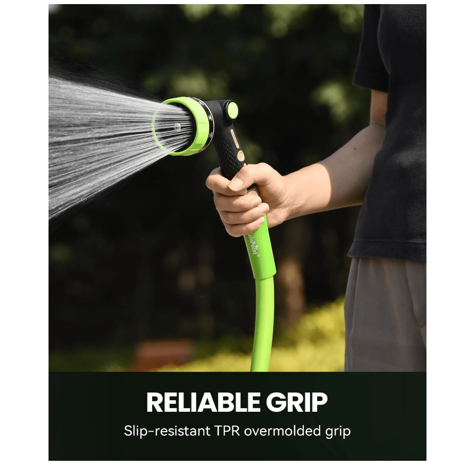 RAINPOINT Metal Garden Hose Nozzle – Heavy Duty High Pressure with Thumb Control