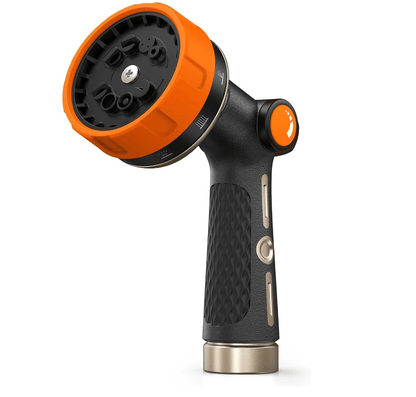 RAINPOINT Metal Garden Hose Nozzle – Heavy Duty High Pressure with Thumb Control