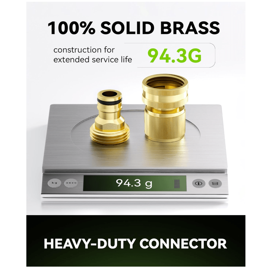 RainPoint Solid Brass 3/4" GHT Quick Connect Hose Fittings, No-Leak, 2 Sets