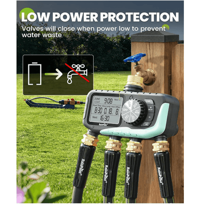 RAINPOINT Sprinkler Timer 4 Zone, Water Timer for Programmable