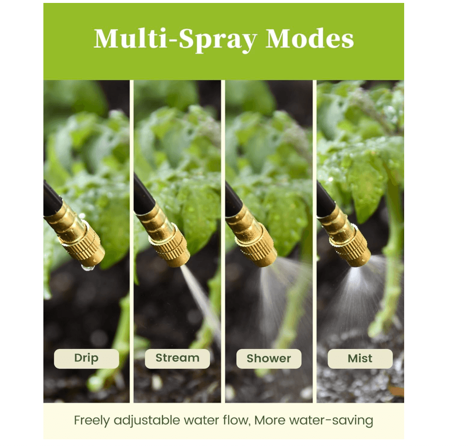 RAINPOINT 100FT Drip Irrigation System, Garden Watering Kit