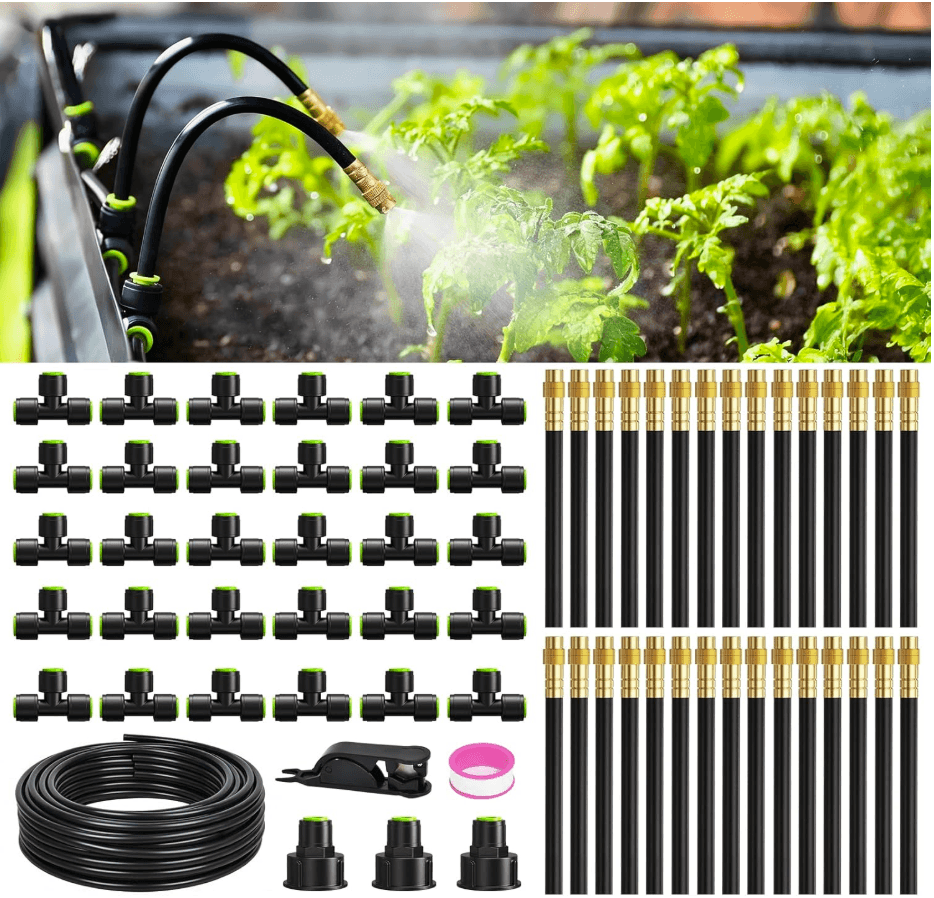 RAINPOINT 100FT Drip Irrigation System, Garden Watering Kit