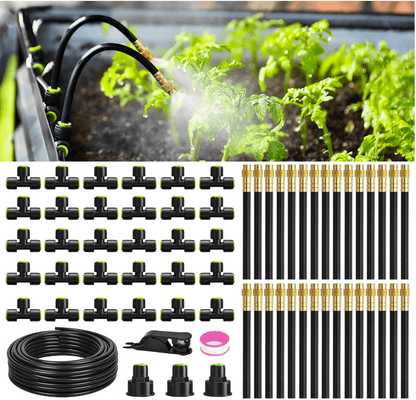RAINPOINT 100FT Drip Irrigation System, Garden Watering Kit