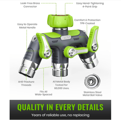 RAINPOINT 3 Way Hose Splitter(Green)