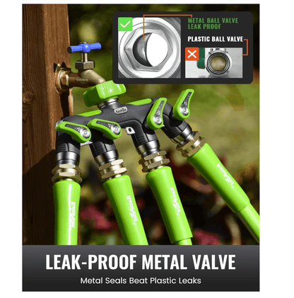 RAINPOINT 4 Way Garden Hose Splitter(Green)