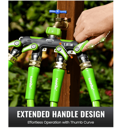 RAINPOINT 4 Way Garden Hose Splitter(Green)