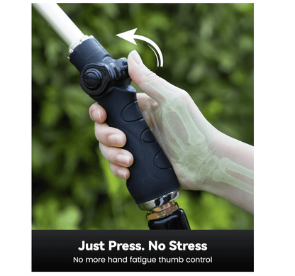 RAINPOINT 16" Metal Watering Wand – 9 Spray Patterns, Garden Hose Nozzle(Green)