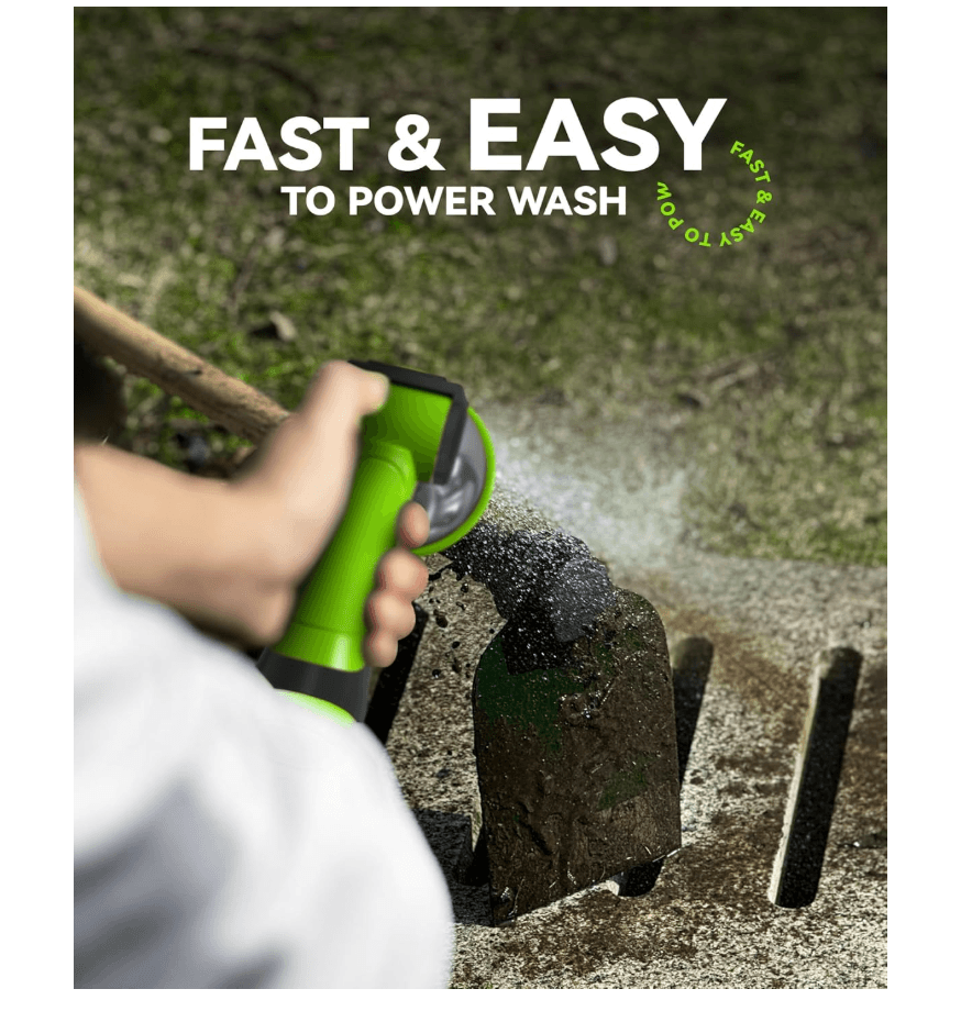 RAINPOINT Spray Nozzles for Garden Hose - 10 Spray Patterns(Green)