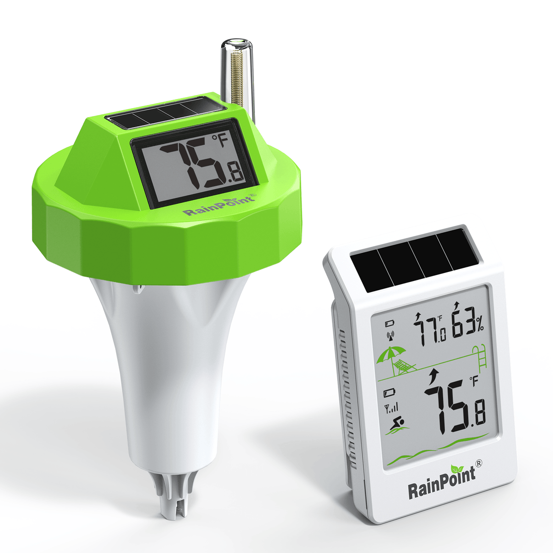 RainPoint Wireless Pool Thermometer – IPX8 Floating with Indoor Monitor