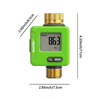 RainPoint Smart Bluetooth Water Flow Meter with App Control